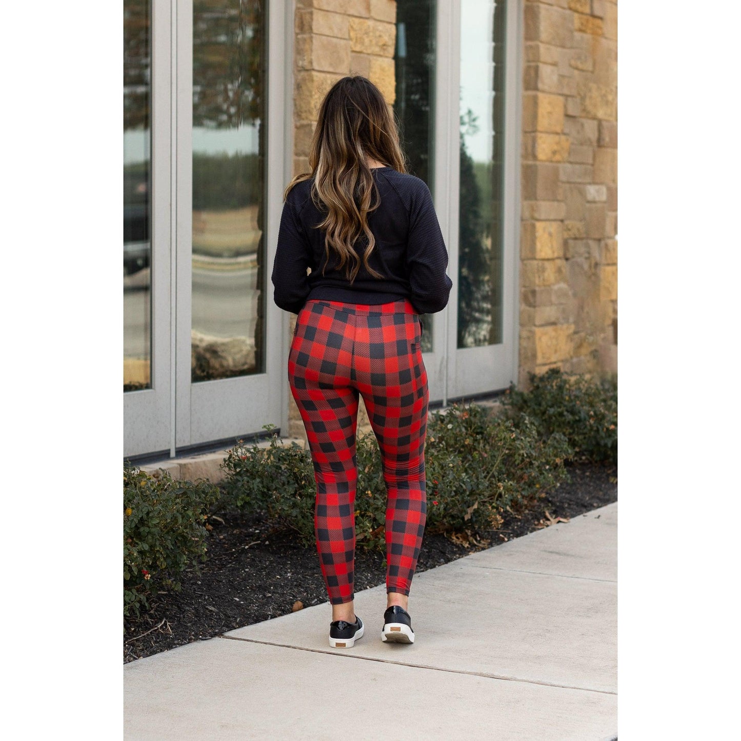 Ready to Ship  |  Red & Black Plaid Leggings -  - Luxe Leggings by Julia Rose®