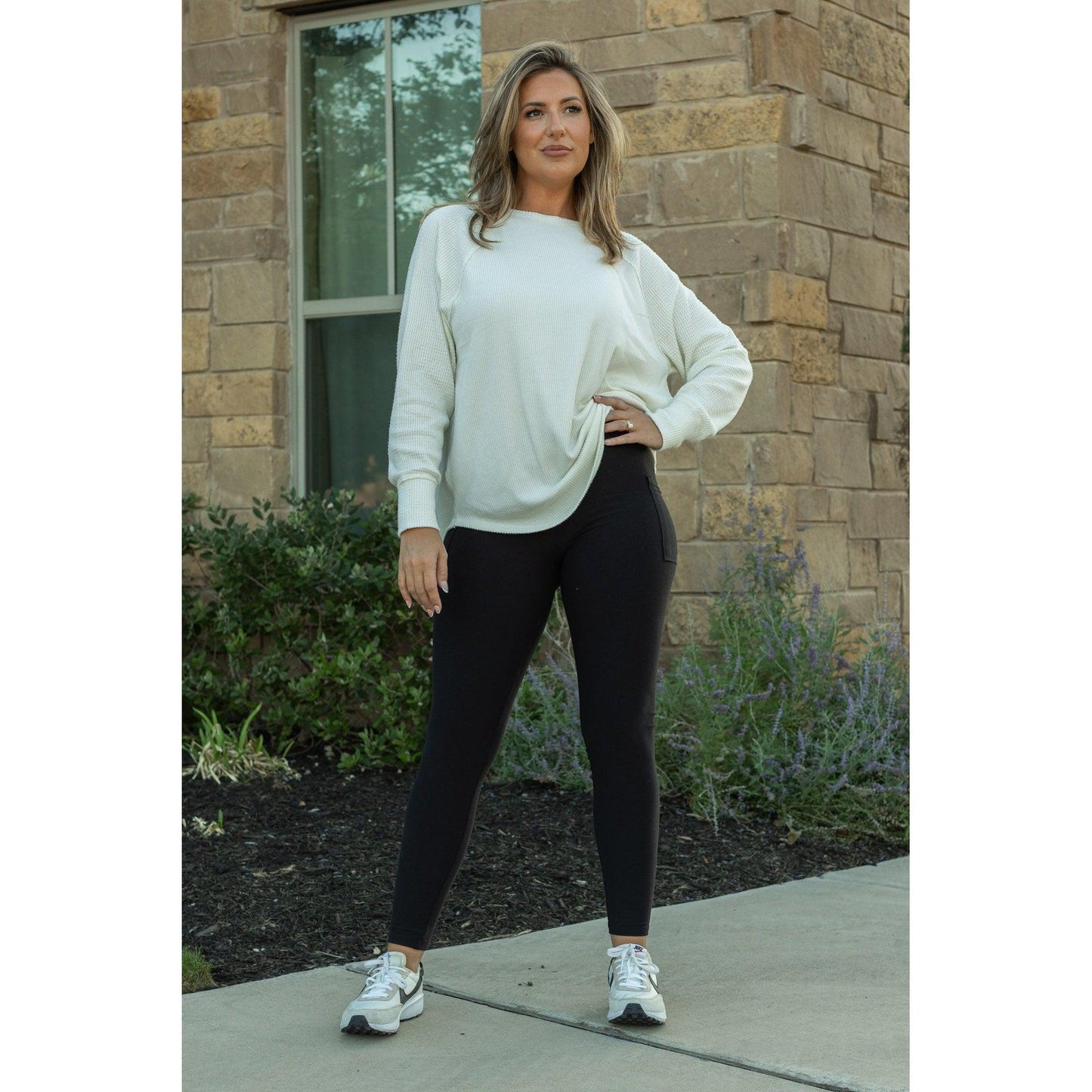 Ready to Ship |  Black FLEECE Full Length Leggings with Pockets  - Luxe Leggings by Julia Rose®