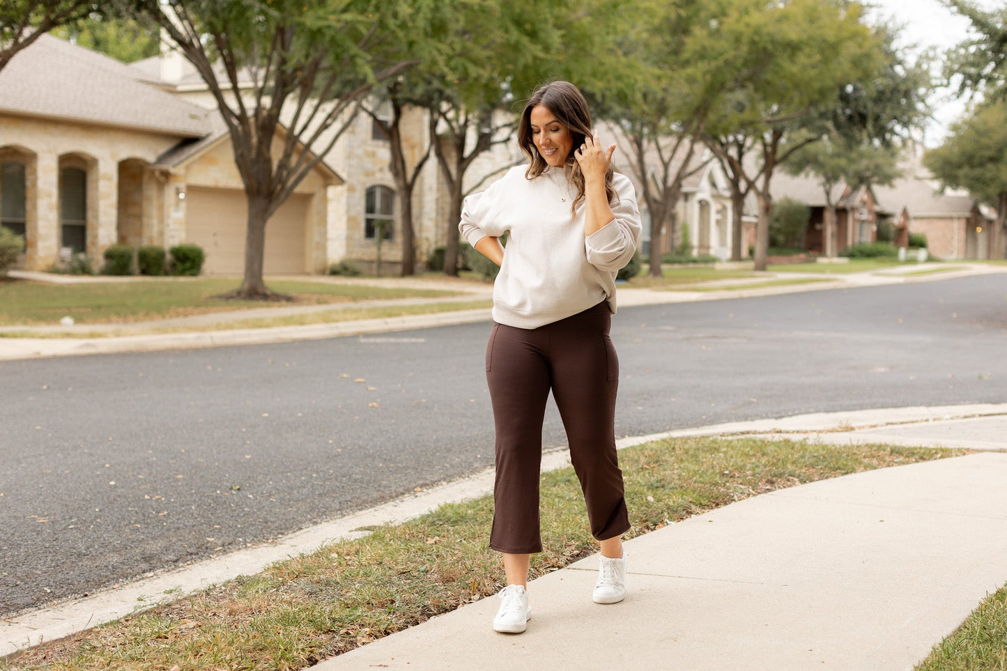 Ready to Ship  | The Whitney - Brown High Waisted Gaucho Pants ROUND 2 *