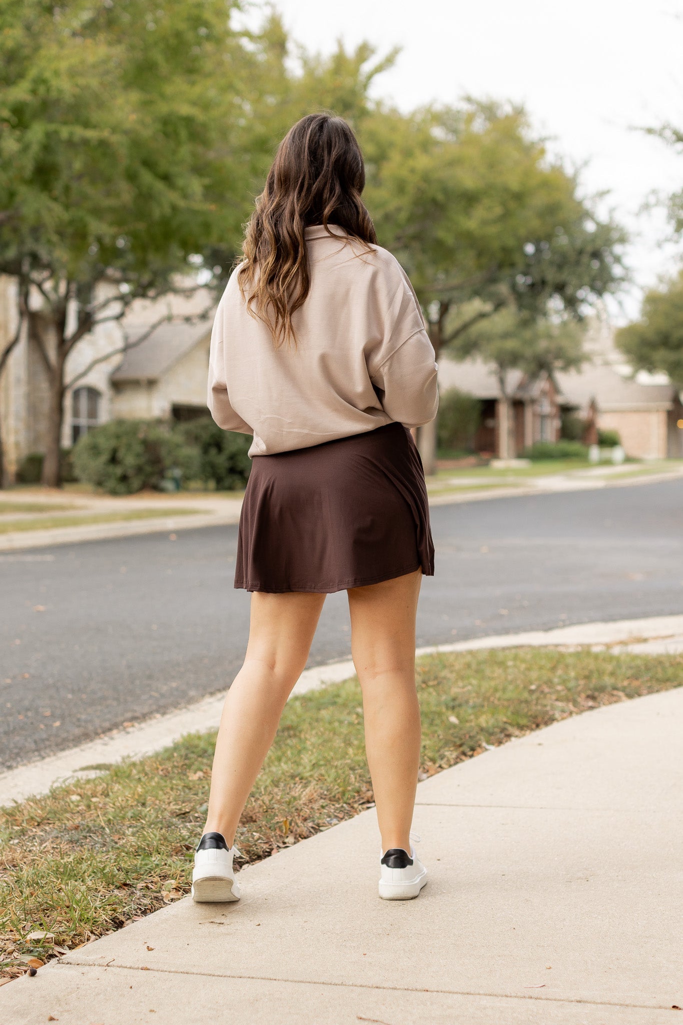 Ready to Ship | The Britt - Brown Skort*