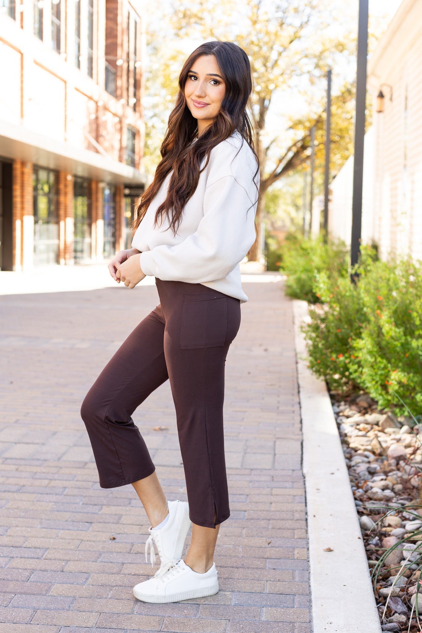 Ready to Ship  | The Whitney - Brown High Waisted Gaucho Pants ROUND 2 *