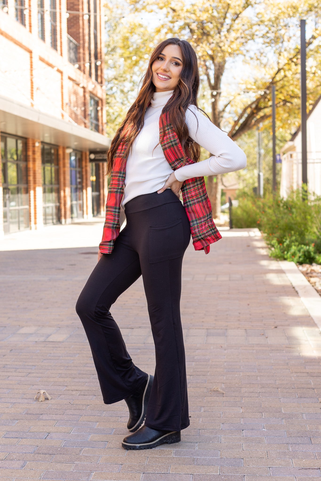 Ready to Ship | The Vanessa - 30” - Black Bootcut Leggings Round 2*