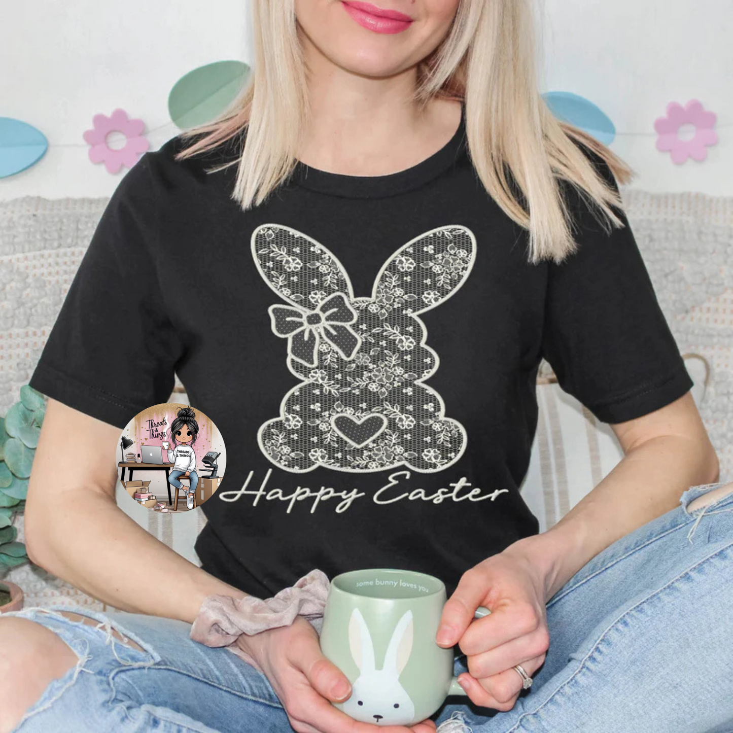 LACE BUNNY TSHIRT