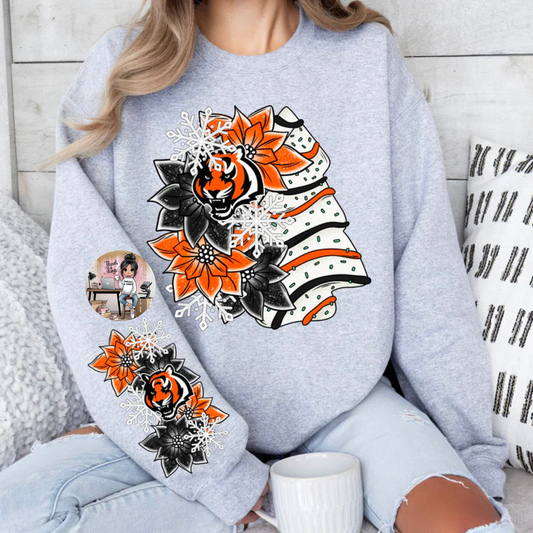 CB Football and Christmas Tree Cakes Crewneck Sweatshirt