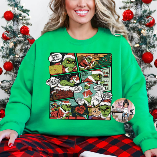 Green Guys Comics DTF Crewneck Sweatshirt