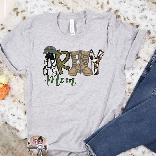 Army Mom Sublimation Graphic Tshirt