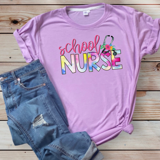School Nurse Sublimation T-shirt