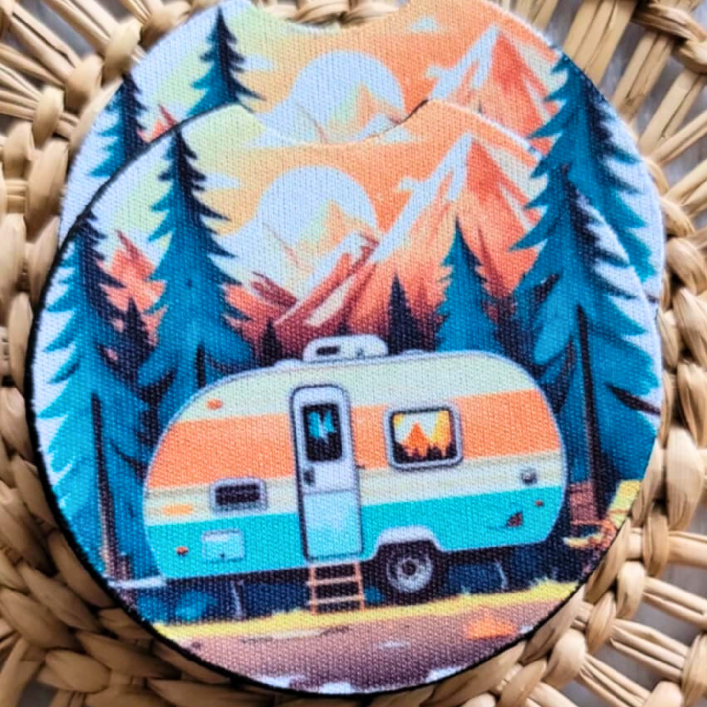 Camp Life in the Pines Neoprene Car Coasters