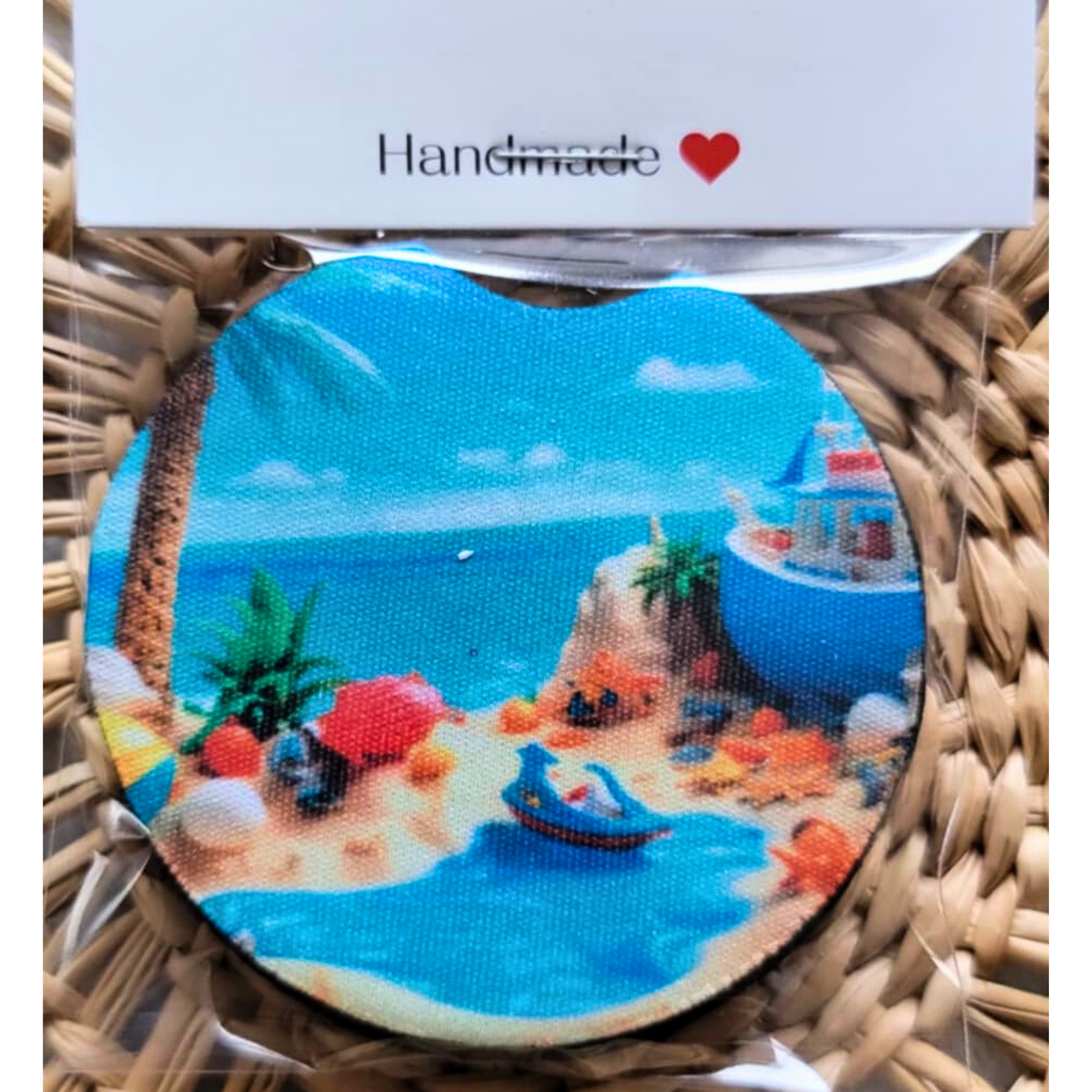 Toys on the Beach Neoprene Car Coasters