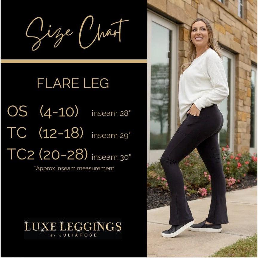 PreOrder | Black Flare Leggings WITH POCKETS - Luxe Leggings by Julia Rose® - Round 2